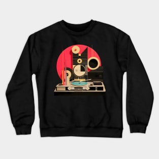 Retro Turntable Vintage Audio Record 3 Crewneck Sweatshirt